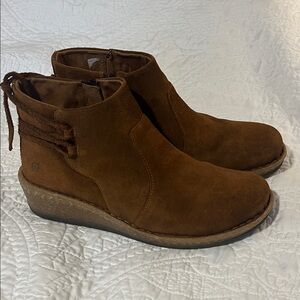 Born Chestnut Suede Ankle Booties